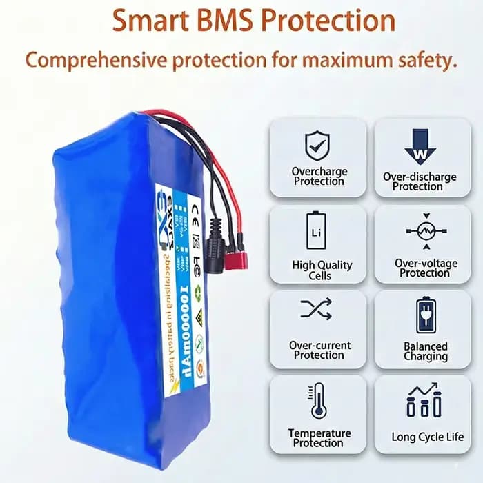 Batterie de scooter électrique 36V 10S4P 100Ah 18650