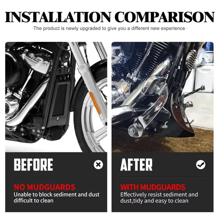 Carénage de becquet de menton inférieur avant de moto, couvercle de barrage d'air pour Harley Softail Breakout Fat Boy Dyna 2004 – 2017 Touring Glide 96-17