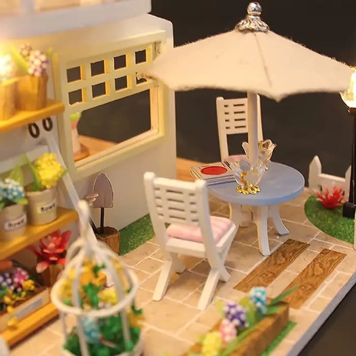 Kits de modèles de construction en bois à monter soi-même, maison de poupée miniature en bois, maisons de poupées assemblées, jouets de décoration pour la maison, cadeaux d'anniversaire