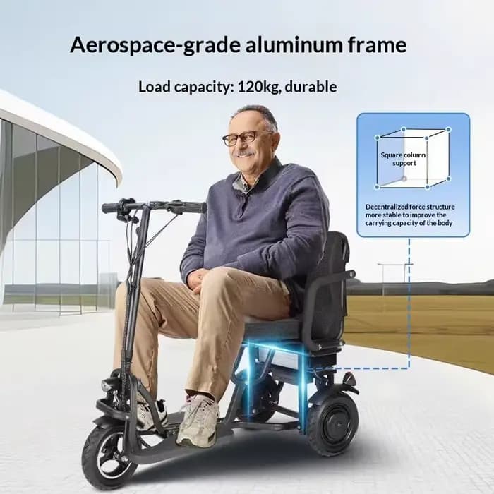 Scooter électrique pliable léger à trois roues