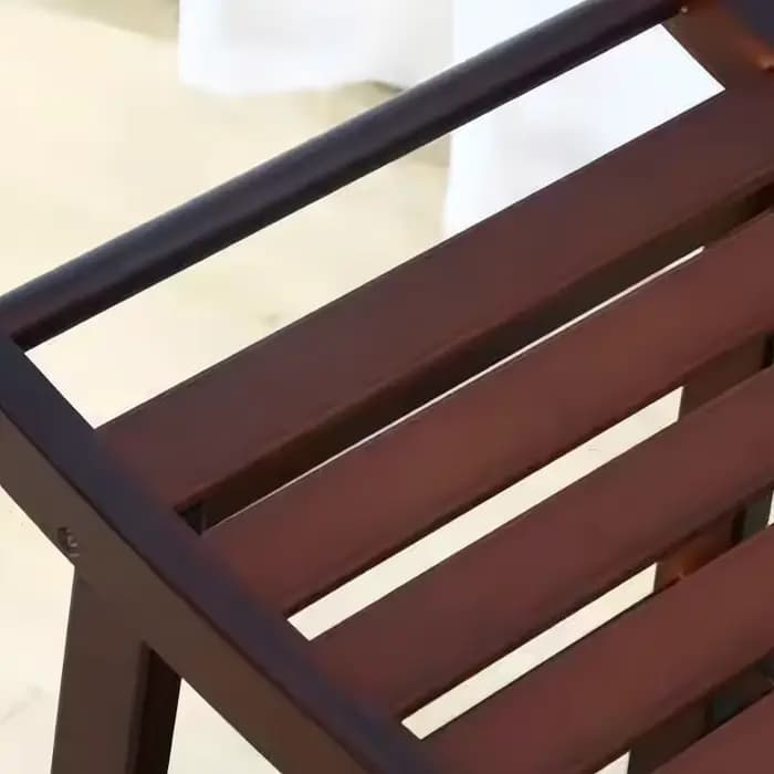 Tabouret de douche antidérapant en bambou