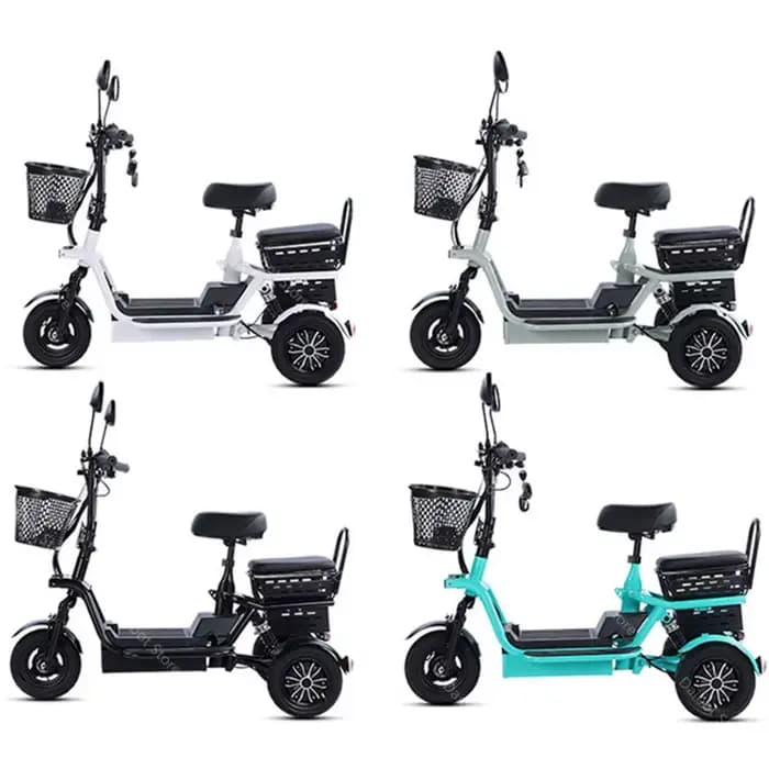 Scooter électrique pliant à 3 roues pour 3 personnes