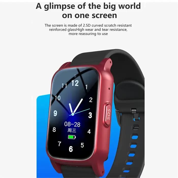 Punctuel- montre intelligente pour personnes âgées 4G avec GPS