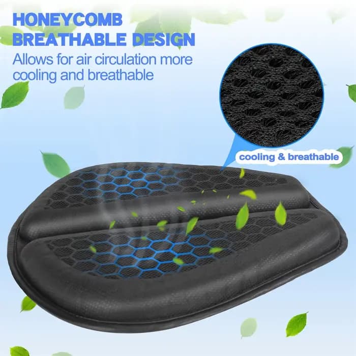 Coussin de siège de moto en Gel, coussin de refroidissement, Shake Rider, nid d'abeille 3D, Absorption des chocs, confort, coussin de selle de moto
