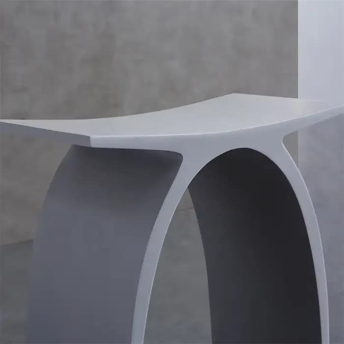Tabouret de Douche en Pierre Artificielle, Siège HOBench, Accessoires de Salle
