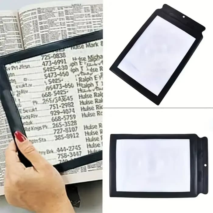 Loupe grossissante 3X de grande taille - Aide à la lecture portable à vision complète pour les personnes âgées