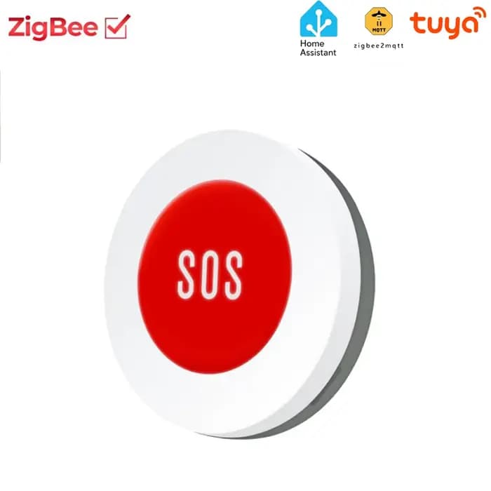 Bouton d'urgence intelligent Tuya ZigBee SOS pour personnes âgées et enfants
