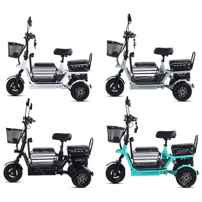 Scooter électrique pliant à 3 roues pour 3 personnes