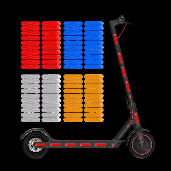 Autocollants réfléchissants pour roues de scooter – Film autocollant lumineux d'avertissement latéral