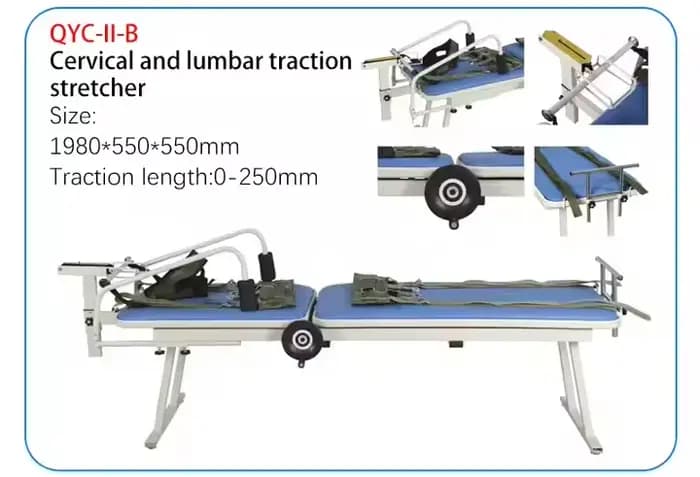 Aligneur de traction à écarteur cervical et lombaire pliable