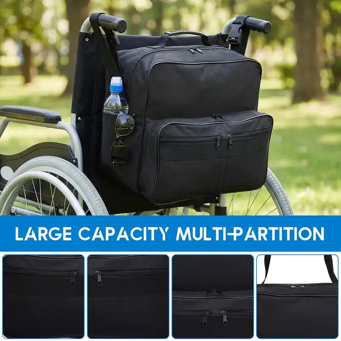 Sac de rangement étanche pour fauteuil roulant