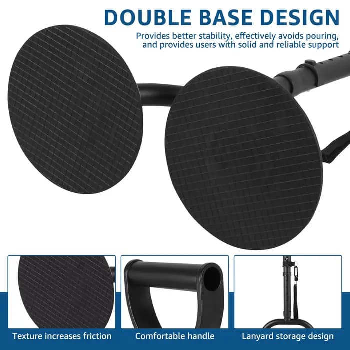 Outil d'aide à la mobilité réglable 52-60CM, dispositif d'aide sur pied Portable avec lanière, aide légère sur pied pour personnes âgées