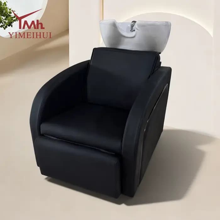 Chaise de lavage à contre-courant pour Salon de coiffure, bol de shampoing de Massage, chaise de lit avec repose-pieds électrique