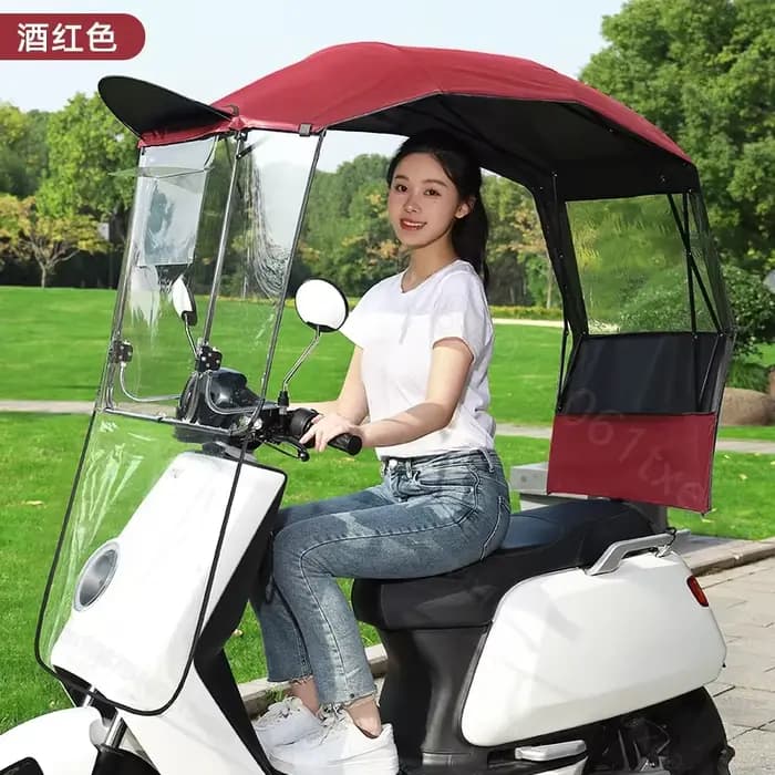 Nouvelle auvent de protection solaire et pluie pour trottinette électrique