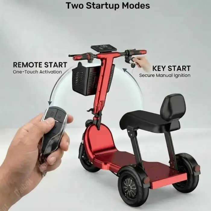 Parent enfant petit Tricycle électrique à 3 roues pliable pour famille aînée 1000W 48V Scooter