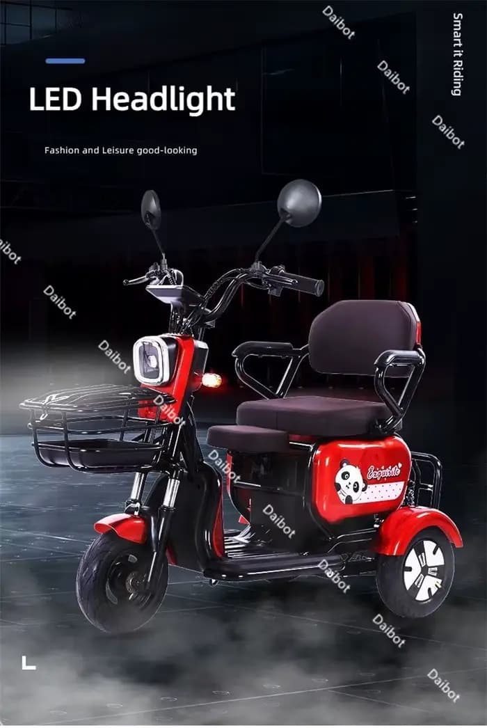 Scooter de mobilité à 3 roues pour personnes âgées et handicapées