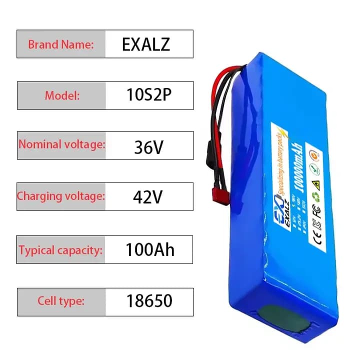 Batterie Lithium-ion pour Scooter électrique 10S2P 36V 100000mAh 500W