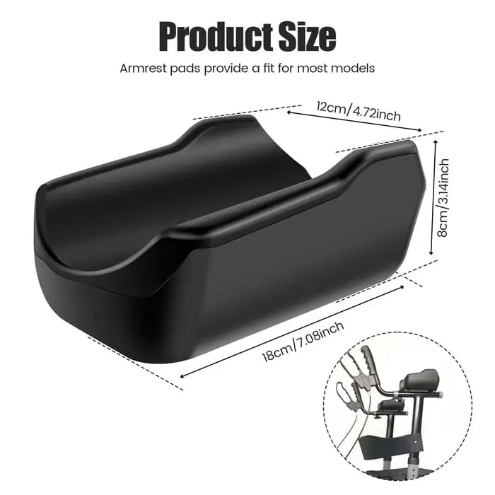 Coussin d'accoudoir universel ergonomique pour déambulateur vertical