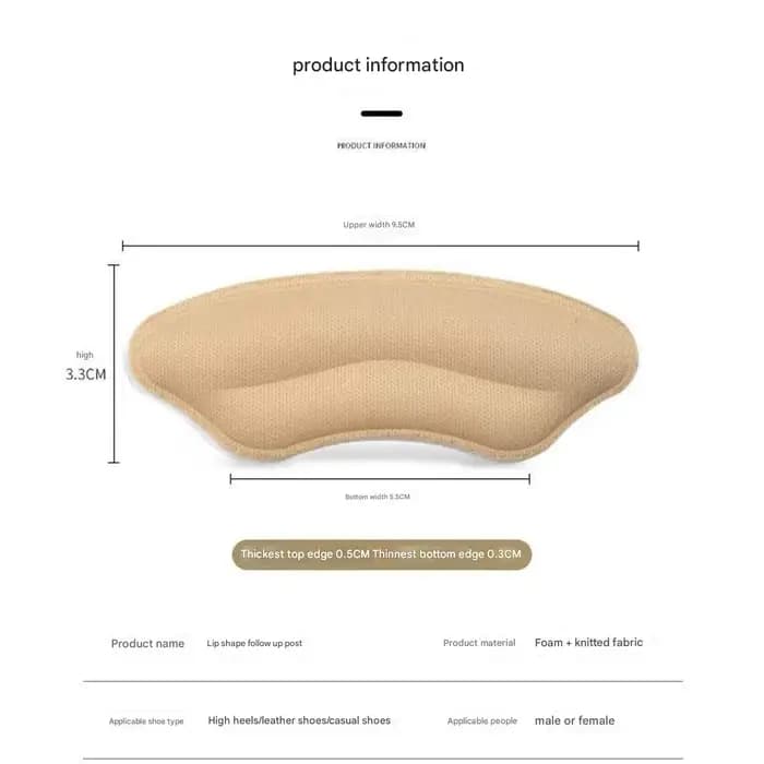 Paquet de 8 coussinets de talon pour chaussures trop grandes, protecteurs de talon auto-adhésifs, Inserts de talon, améliore l'ajustement et le confort de la chaussure, prévient le glissement du talon