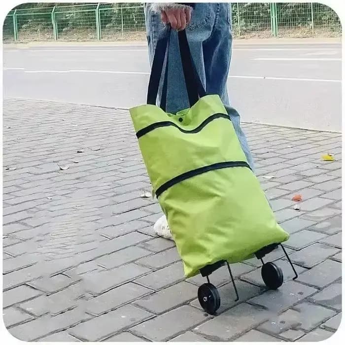 Chariot de courses pliable et portable avec roues