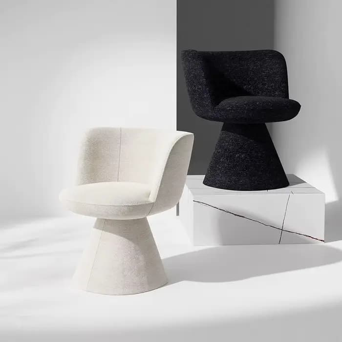 Coiffeuse minimaliste pour chambre à coucher, sac souple, tabouret rotatif pour la maison, vestiaire, chaise de maquillage, bureau d'étude