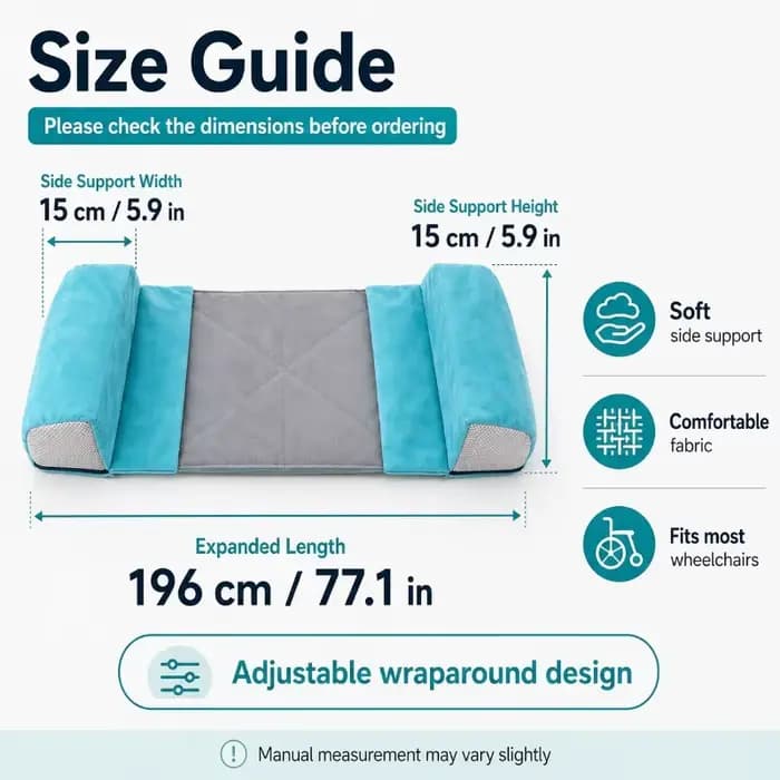 Coussin de soutien latéral pour fauteuil roulant