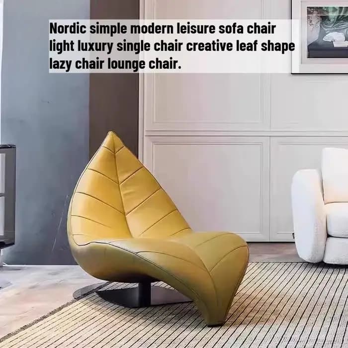 Fauteuil inclinable design en cuir pour salon, style nordique, mobilier moderne du milieu du siècle