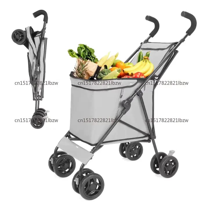 Chariot de courses pliable léger et portable