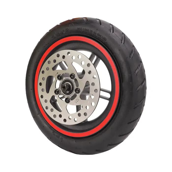 Roue arrière de Scooter électrique avec disque de frein de 120mm, pneu pneumatique rouge pour Xiaomi PRO PRO2 M3