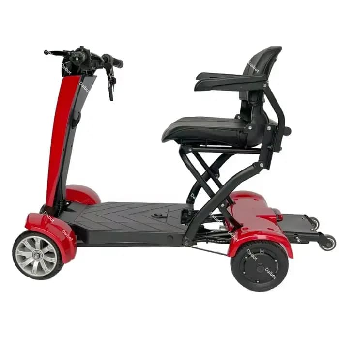Scooter électrique pliable automatique pour adultes avec siège double moteur 500W Scooters de mobilité handicapés pliant 4 roues