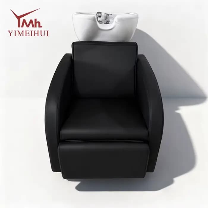 Chaise de lavage à contre-courant pour Salon de coiffure, bol de shampoing de Massage, chaise de lit avec repose-pieds électrique