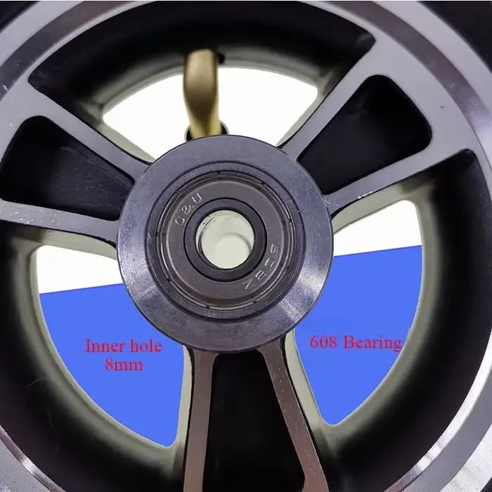 Roue avant gonflable en alliage d'aluminium pour fauteuil roulant électrique