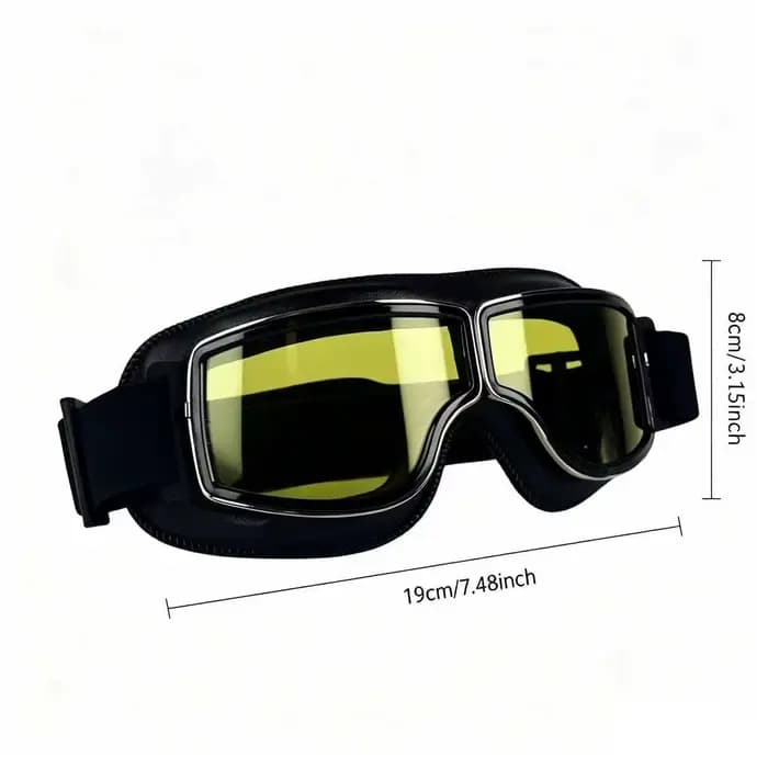 Lunettes de moto rétro, lunettes de scooter tout-terrain, lunettes de conduite vintage résistantes au vent et au sable pour tous les motards adultes