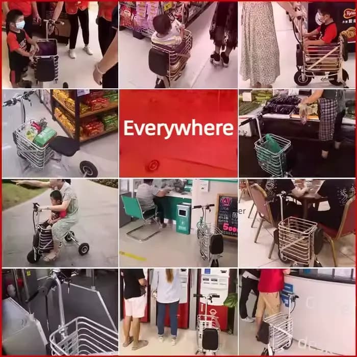 Tricycle électrique pliant pour adultes et personnes âgées