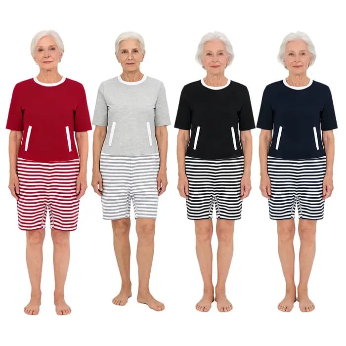 Combinaison-pyjama adaptée pour femmes âgées ayant des besoins spéciaux