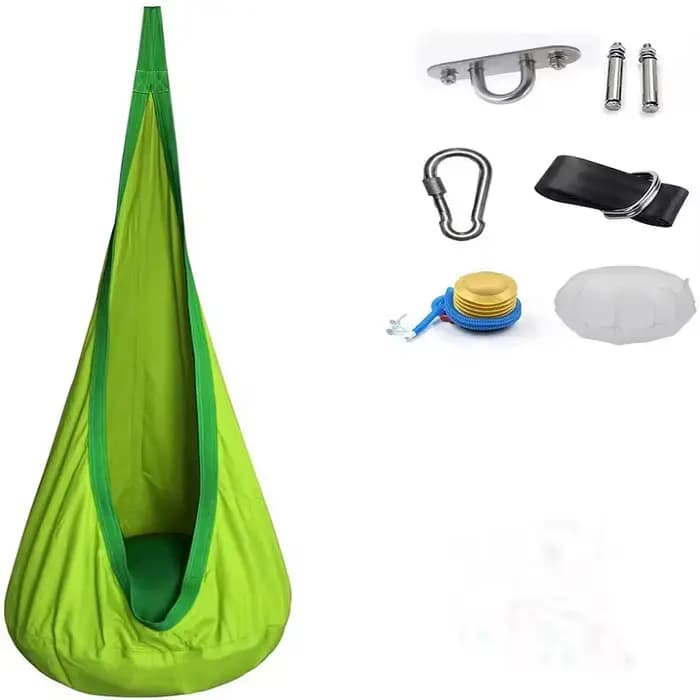 Chaise suspendue pour enfants, lit balançoire Portable en tissu Parachute, modèle de cour intérieure avec coussin gonflable, nouvelle collection