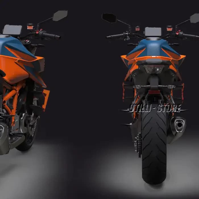 Déflecteurs d'aile de carénage de moto orange