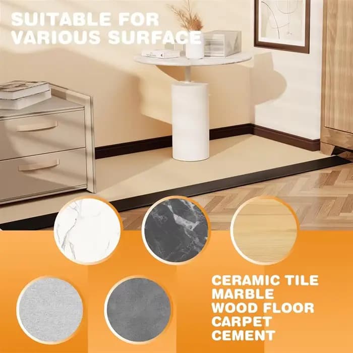 Rampes de seuil noires auto-adhésives pour un accès facile aux portes pour fauteuils roulants et poussettes