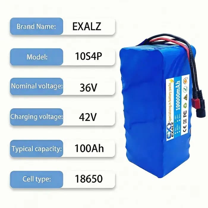 Batterie de scooter électrique 36V 10S4P 100Ah 18650
