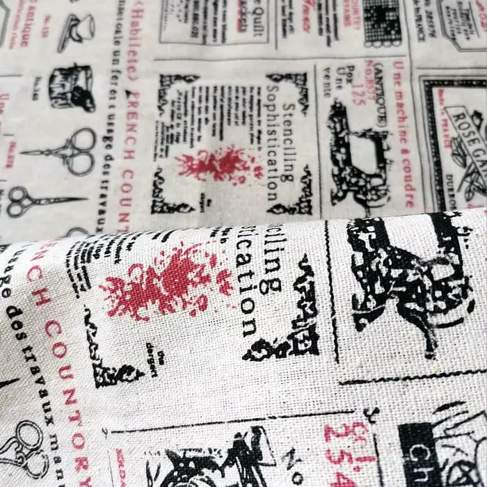 Tissu imprimé tour Eiffel de Paris, tissu artisanal en coton et lin pour bricolage, nappe faite à la main, artisanat d'art, fournitures de décoration
