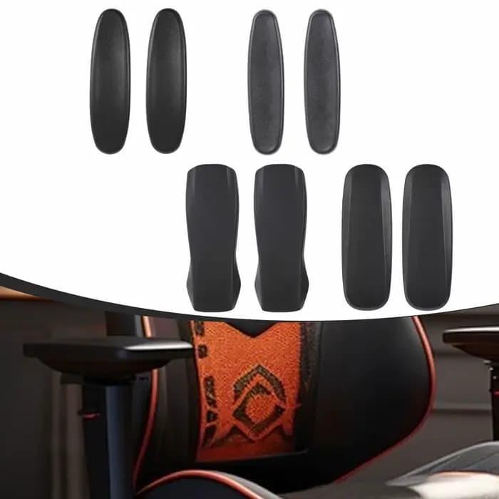 Coussinets d'accoudoirs réglables pour chaise de bureau, universels, en cuir PU, faciles à installer, accessoires pour chaise de bureau pour le lieu de travail