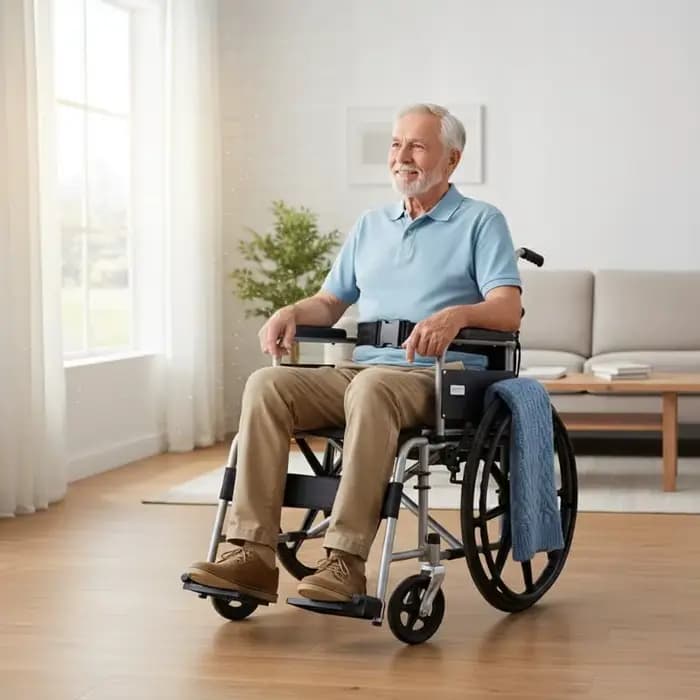 Ceinture de sécurité pour fauteuil roulant à 2 sangles