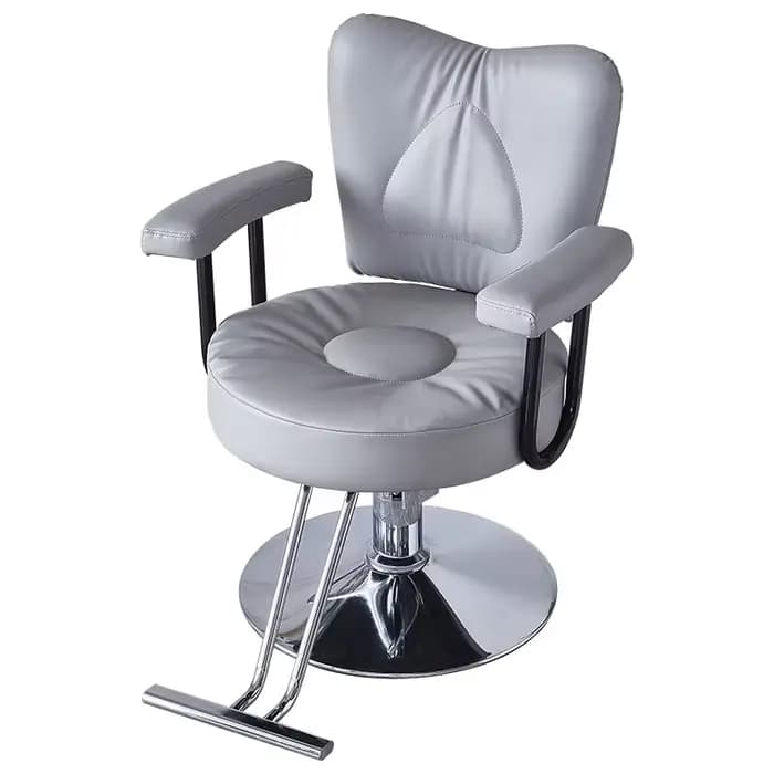Chaise de salon plaquée or rose - Chaise de barbier en acier inoxydable