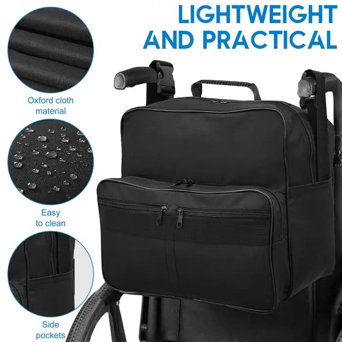 Sac de rangement étanche pour fauteuil roulant