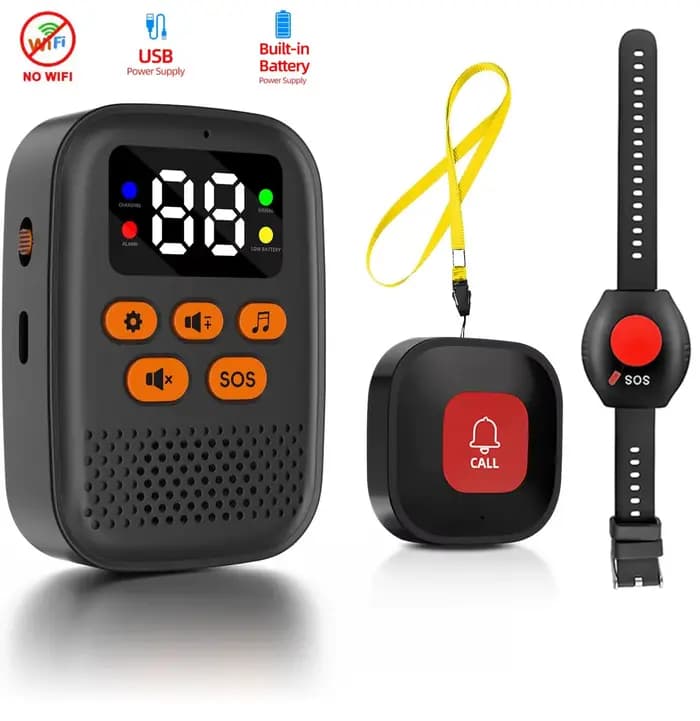 SOS montre soignant téléavertisseur sans fil bouton d'appel médical Surveillance personnes âgées alarmes SOS