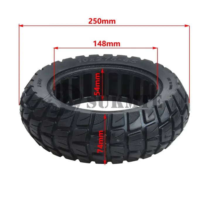 Pneus solides 10x2.75-6.5 pour Scooter électrique Kugoo g-booster G2 Pro
