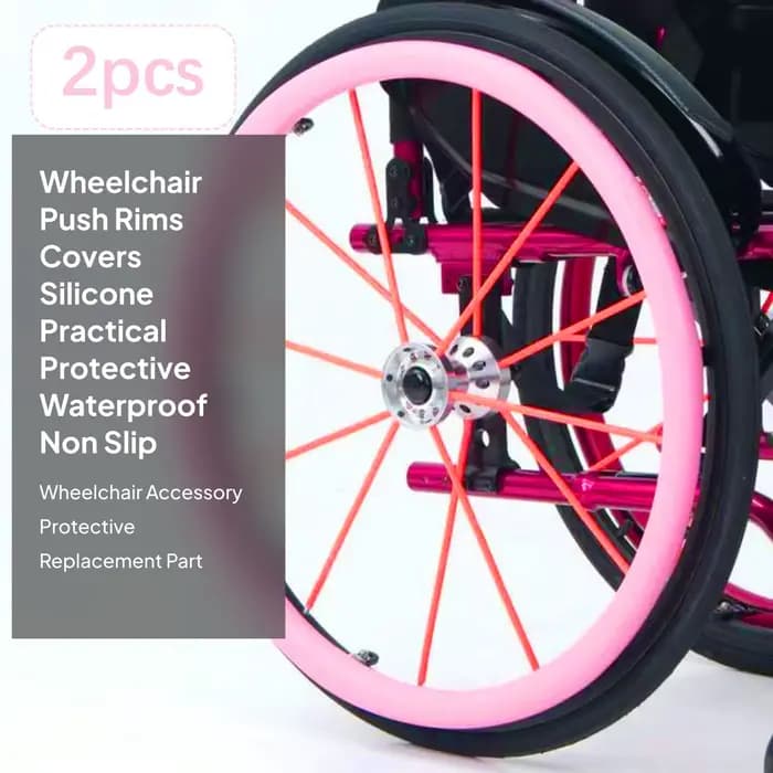 Housses de jantes de fauteuil roulant en silicone antidérapantes
