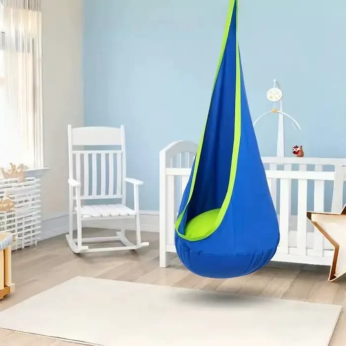 Chaise suspendue pour enfants, lit balançoire Portable en tissu Parachute, modèle de cour intérieure avec coussin gonflable, nouvelle collection