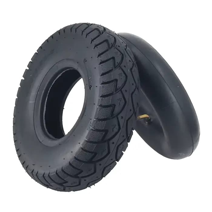 4.10/3.50-5 Quatre pneus et chambres à air adaptés aux motos