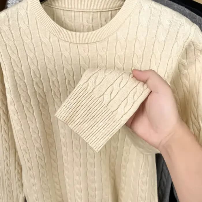 Chaud haut de gamme luxe homme à manches longues tricots col rond pas de boulochage pas de décoloration broderie printemps nouveau pull loisirs hommes vêtements